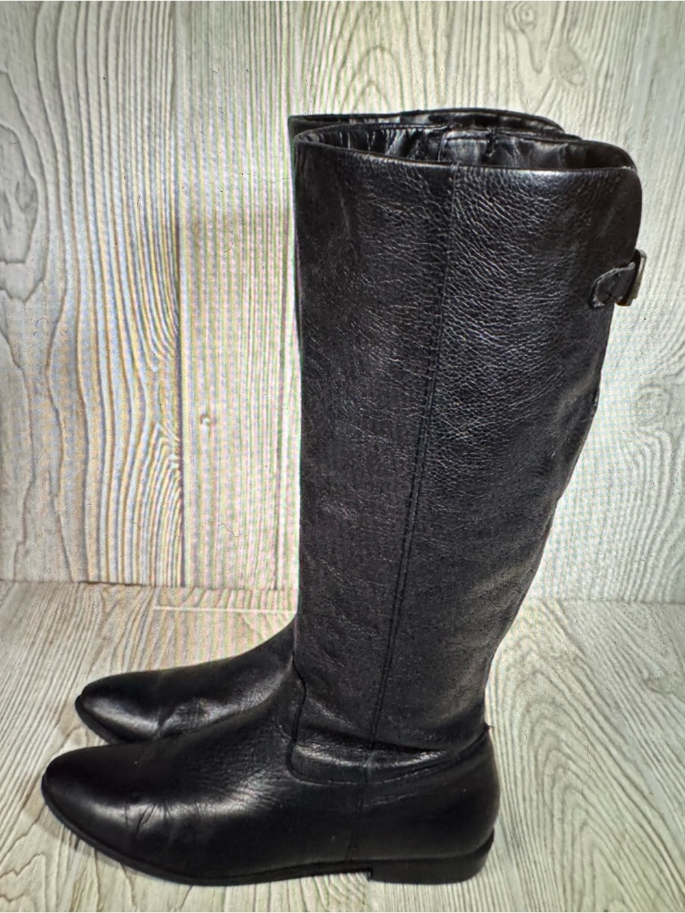 Aldo Black Knee-High Keesha Leather Boots 9 M